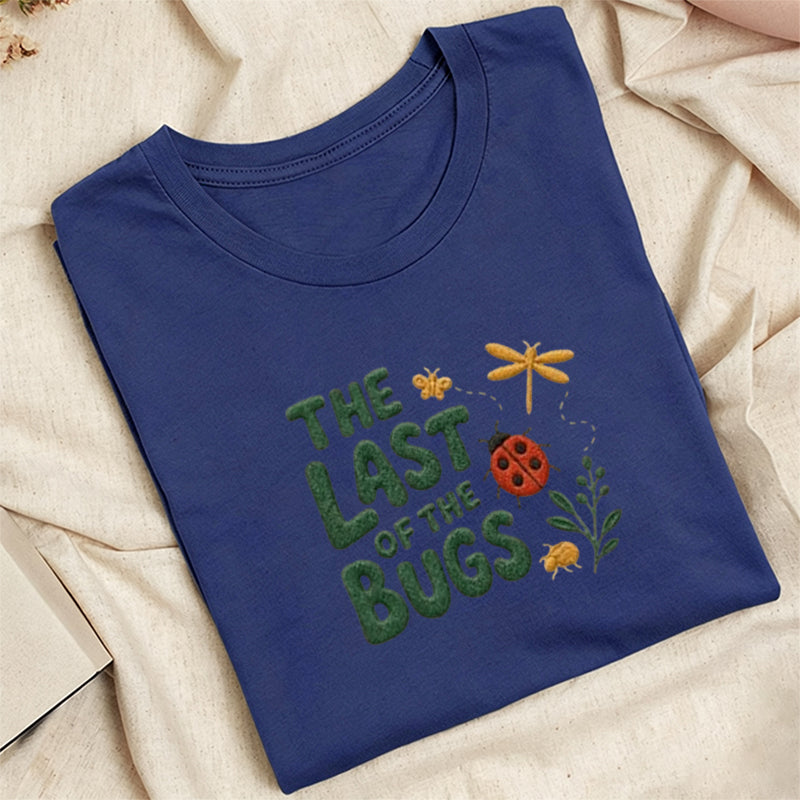 Embroidered The Last of the Bugs Classic Adult Unisex Crew Neck T-Shirt
