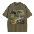 Garden My Office Retro Washed Crew Neck T-Shirt