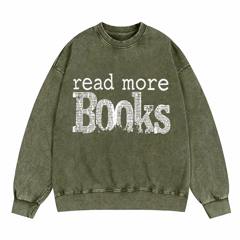 Read More Books Retro Bookish Washed Crewneck Sweatshirt