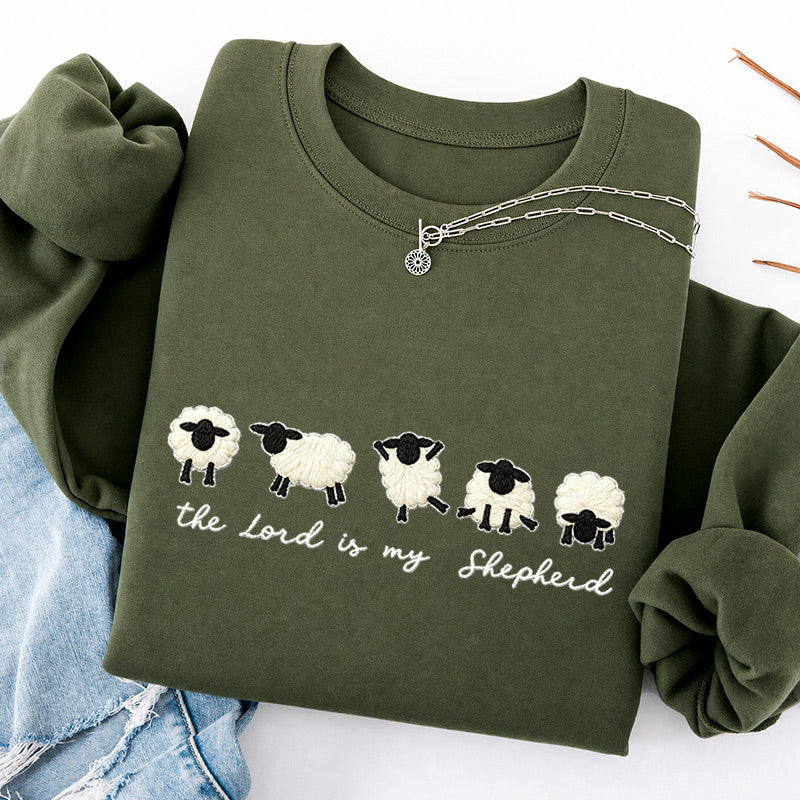 Embroidered Christian Sheep Classic Crewneck Sweatshirt