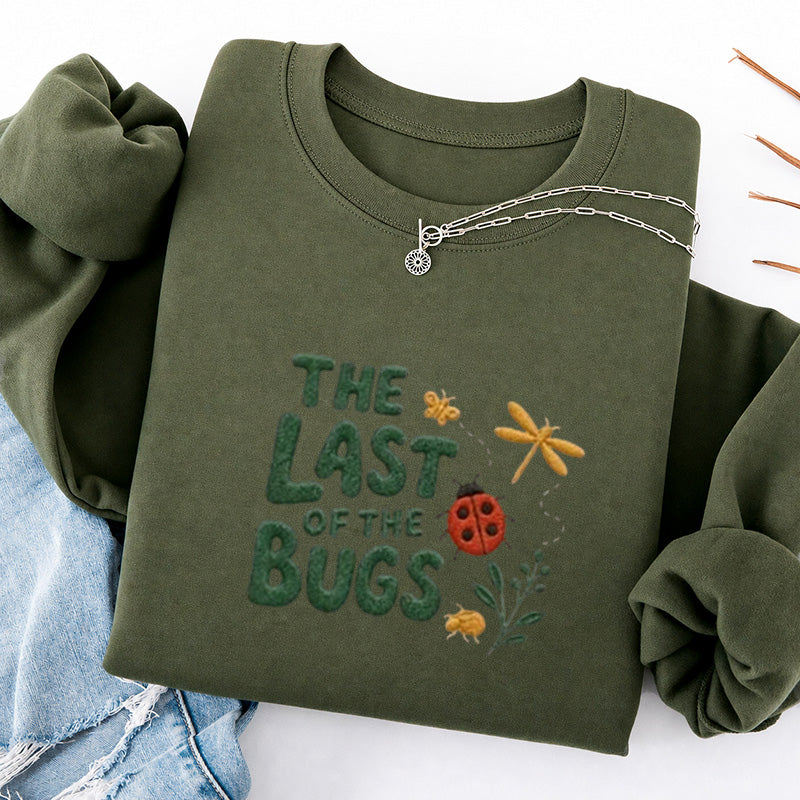 Embroidered The Last of the Bugs Classic Crewneck Sweatshirt