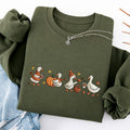 Embroidered Autumn Goose Classic Crewneck Sweatshirt