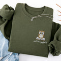 Embroidered Owl Be Reading Classic Crewneck Sweatshirt