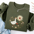 Embroidered Goose Garden Classic Crewneck Sweatshirt