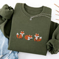 Embroidered Cute Fox Classic Crewneck Sweatshirt