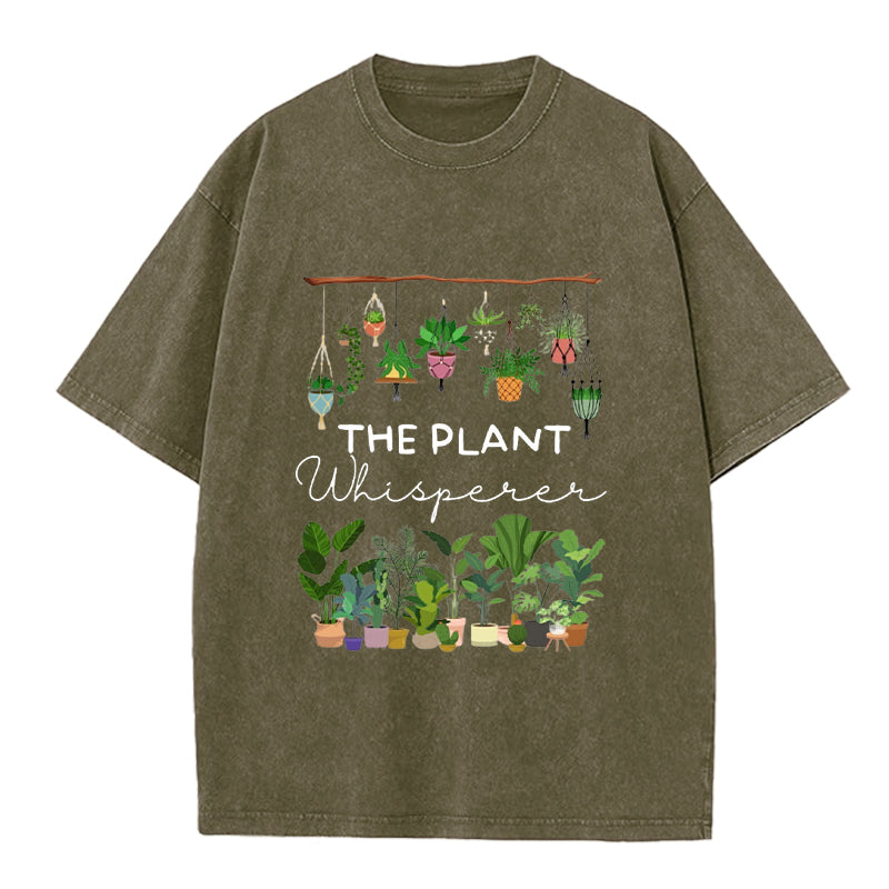 The Plant Whisperer Washed Crew Neck T-Shirt