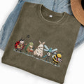 Embroidered Bug Orchestra Washed Crew Neck T-Shirt