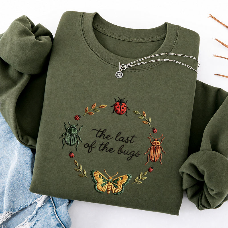 Embroidered the Last of the Bugs Classic Crewneck Sweatshirt