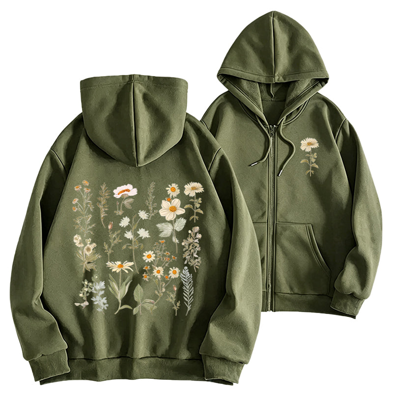 A Garden in Bloom Classic Adult Unisex Full Zip Hoodie