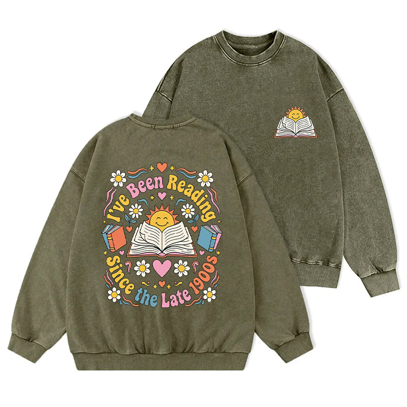 I've Been Reading Since Late 1900s Washed Crewneck Sweatshirt