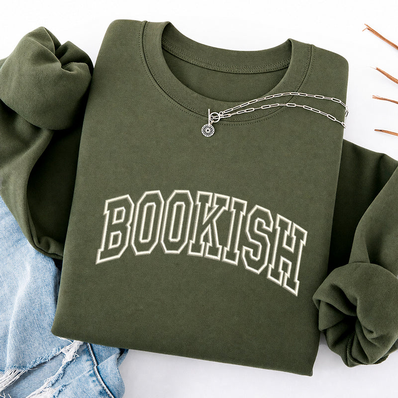 Embroidered Bookish Classic Crewneck Sweatshirt