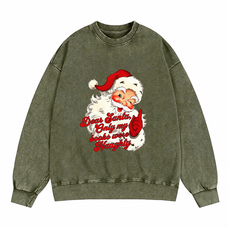 Only My Books Are Naughty Washed Crewneck Sweatshirt