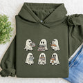 Embroidered Halloween Ghost Book Classic Adult Unisex Hoodie