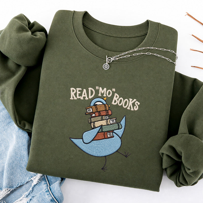 Embroidered Read Mo Books Classic Crewneck Sweatshirt