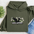 Embroidered Floral Dragon Book Classic Adult Unisex Hoodie
