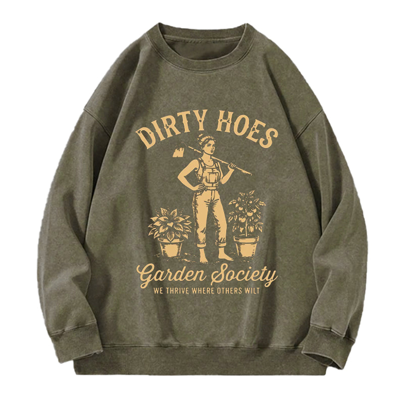 Vintage Dirty Hoes Garden Society Washed Crewneck Sweatshirt