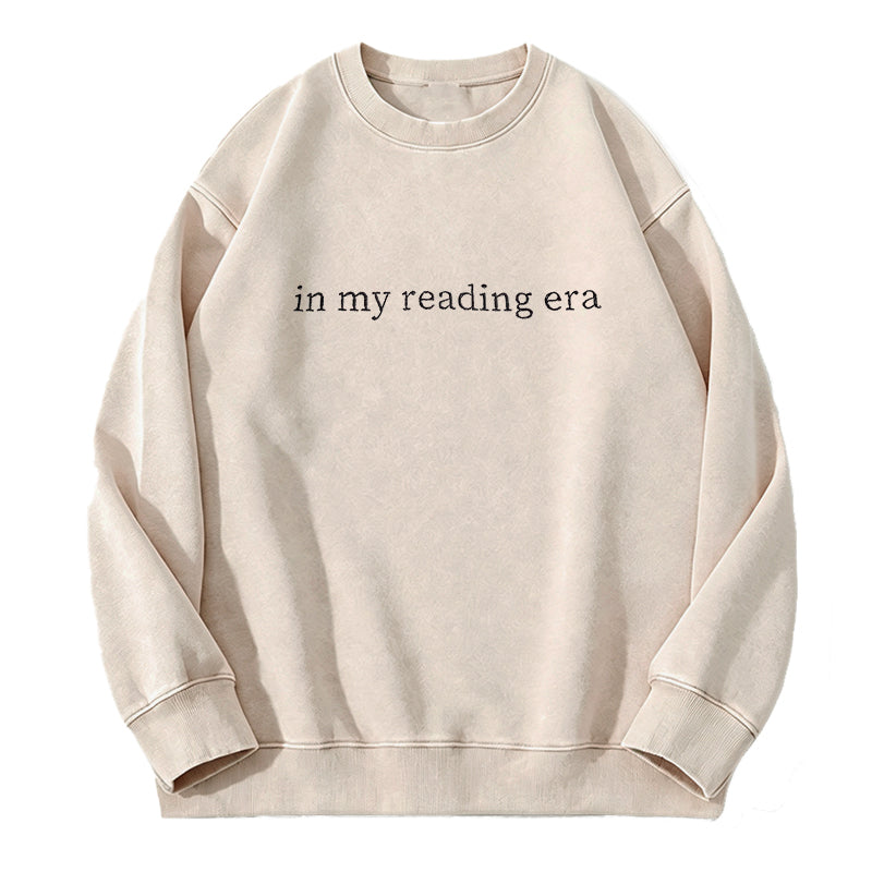 Embroidered In My Reading Era Washed Crewneck Sweatshirt