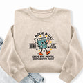Embroidered Read More Cry Less Washed Crewneck Sweatshirt