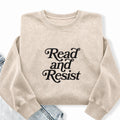 Embroidered Read And Resist Washed Crewneck Sweatshirt