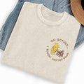 Embroidered Funny Bear Reading Books Washed Crew Neck T-Shirt