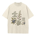 All Plants Are Edible Vintage Washed Crew Neck T-Shirt