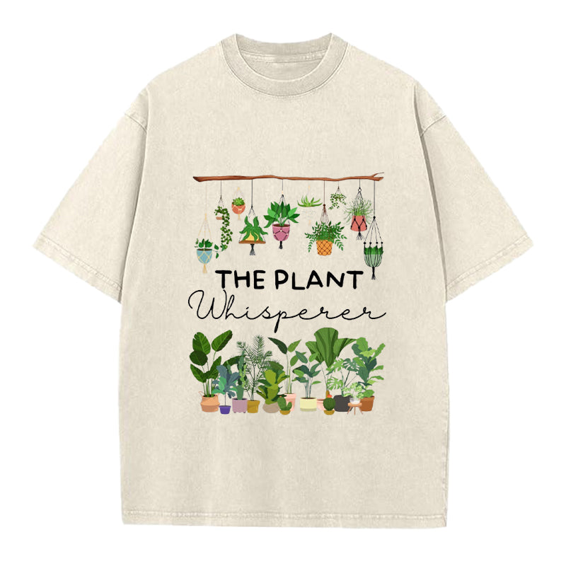 The Plant Whisperer Washed Crew Neck T-Shirt