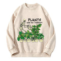 Plants Are My Therapy Skeleton Washed Crewneck Sweatshirt