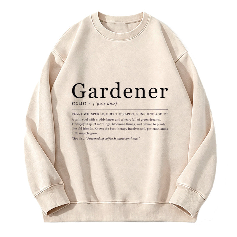 Gardener Powered by Coffee & Photosynthesis Washed Crewneck Sweatshirt