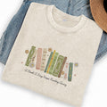Embroidered A Book A Day Washed Crew Neck T-Shirt