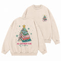 All Booekd For Christmas Washed Crewneck Sweatshirt