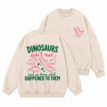 Funny Dinosaur Didn't Read Washed Crewneck Sweatshirt