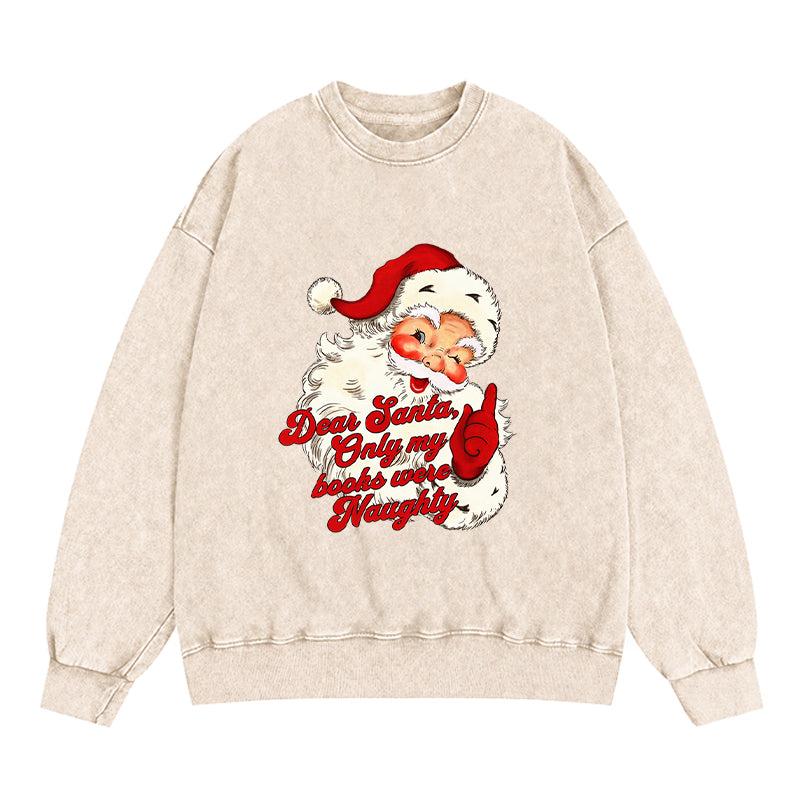 Only My Books Are Naughty Washed Crewneck Sweatshirt
