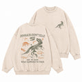 Funny Dinosaurs Did Not Read Washed Crewneck Sweatshirt