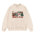 Reading All The Way Christmas Washed Crewneck Sweatshirt