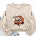 Embroidered Halloween Goose Honk Washed Crewneck Sweatshirt
