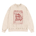 Fully Booked For The Holidays Christmas Washed Crewneck Sweatshirt