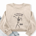 Embroidered Or What If Hear Me Out No Washed Crewneck Sweatshirt