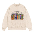 It's a Good Day to Read a Spooky Book Washed Crewneck Sweatshirt