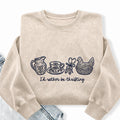 Embroidered I'd Rather Be Thrifting Washed Crewneck Sweatshirt