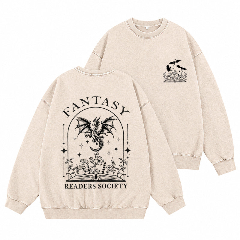 Fantasy Reader Society Washed Crewneck Sweatshirt
