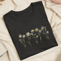 Embroidered Daisy Classic Adult Unisex Crew Neck T-Shirt