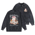 Dear Santa More Books Please Washed Crewneck Sweatshirt