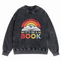 Take A Look It's In A Book Rainbow Washed Crewneck Sweatshirt