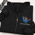 Embroidered This Is An Outrage Book Lover Classic Full Zip Hoodie