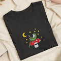 Embroidered Frog Night With Coffee Classic Adult Unisex Crew Neck T-Shirt