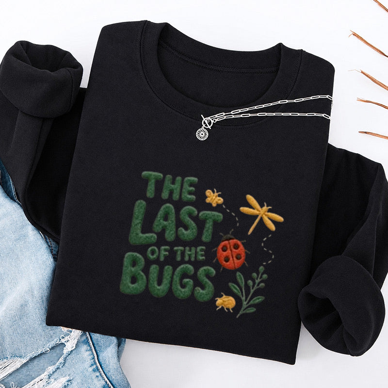 Embroidered The Last of the Bugs Classic Crewneck Sweatshirt
