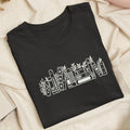 Embroidered Flower Book Classic Adult Unisex Crew Neck T-Shirt