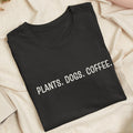 Embroidered Plant Dog Coffee Classic Adult Unisex Crew Neck T-Shirt