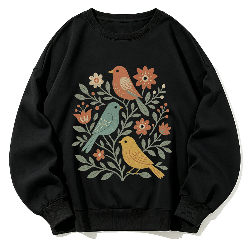 Vintage Birds & Botanical Classic Adult Unisex Crewneck Sweatshirts