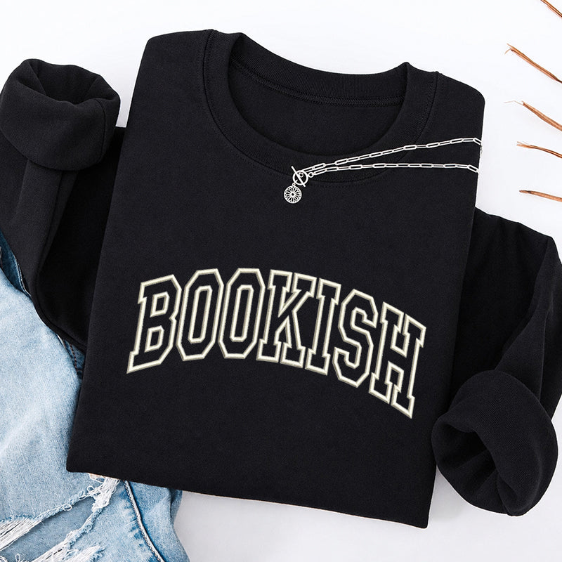 Embroidered Bookish Classic Crewneck Sweatshirt